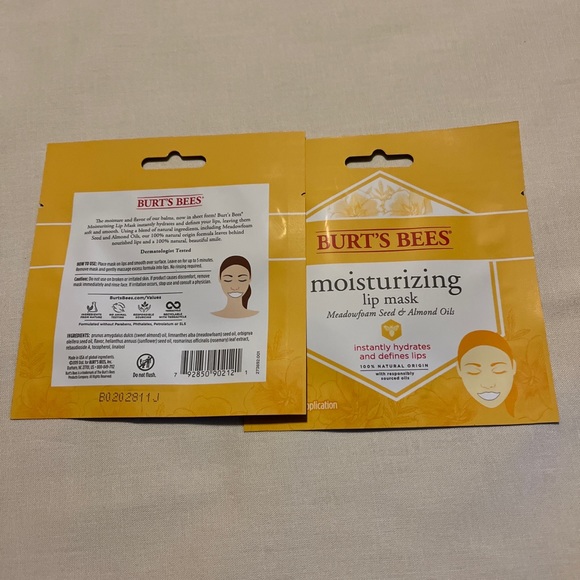 Burts Bees Moisturizing Lip Mask - Meadowfoam Seed & Almond Oils ~ 2pk. - Picture 2 of 3